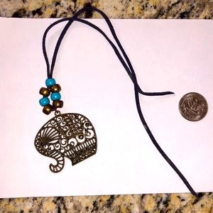 🔥 2/$30  Boho Filigree Elephant Pendant Necklace 🐘